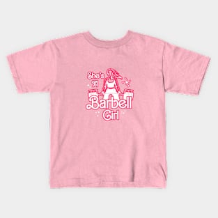 fitness barbie, She's a BARBELL Girl Kids T-Shirt